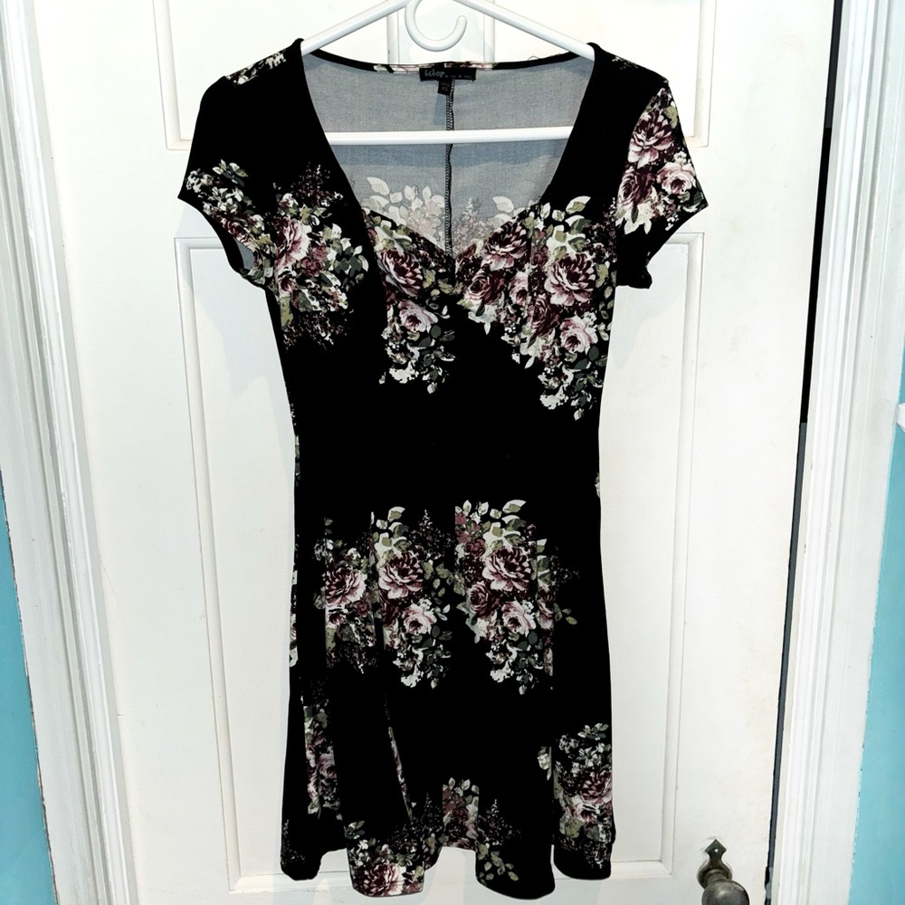 Black Summer Floral Dress